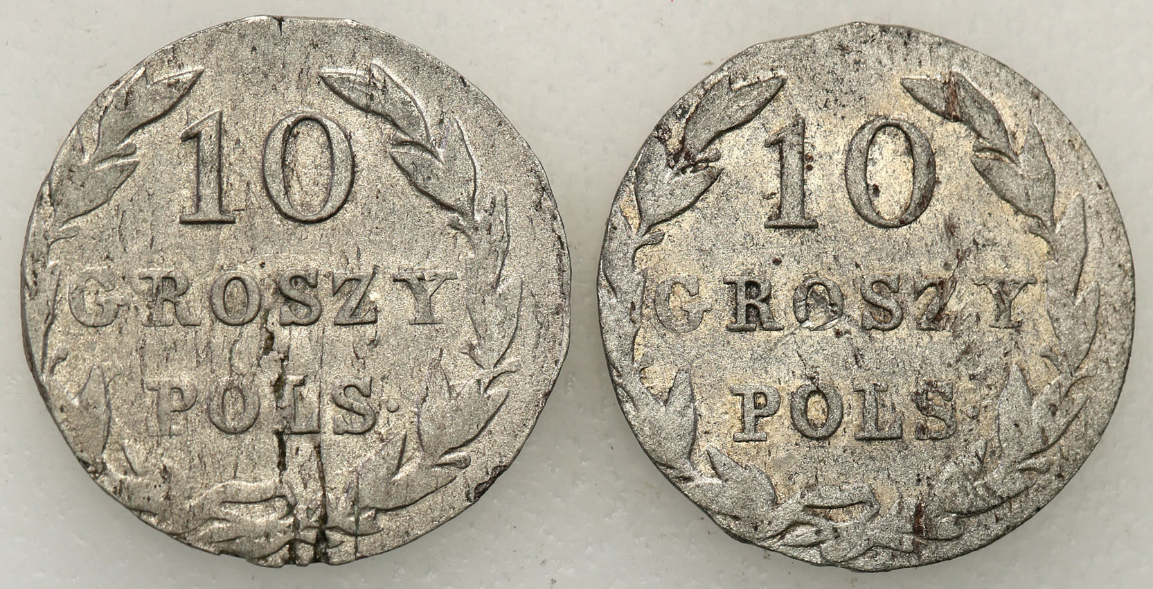 Polska XIX w. / Rosja. 10 groszy 1830 KG, Warszawa, zestaw 2 monet